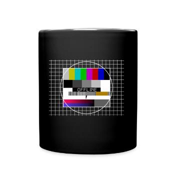 déconnecté, internet, image d’essai, tv - Mug uni - noir - Devant