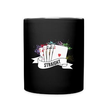Poker Street Cards Poker Game - Full Colour Mug - black - Front
