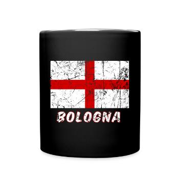 Bologna flag Fahne Flagge flag bandera drapeau - Full Colour Mug - black - Front
