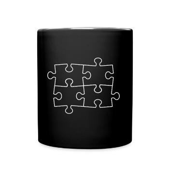 Puzzle / équipe - Mug uni - noir - Devant