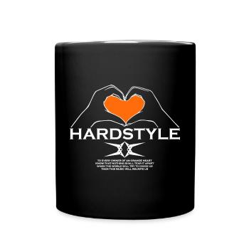 Hardstyle = My Style - Besitzer eines orangefarbenen Herzens - Tasse einfarbig - Schwarz - Vorne