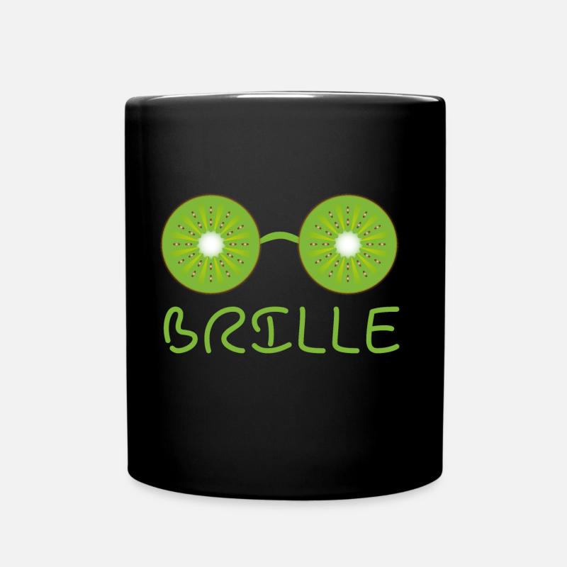 Kiwi Brille - Tasse einfarbig - Schwarz