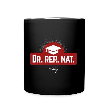 Dr. rer. NAT. finally - finally doctor - Full Colour Mug - black - Front