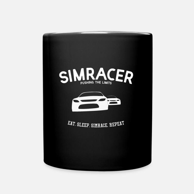 Sim Racer Geschenk für Rennspielfans und pc gamer - Tasse einfarbig - Schwarz