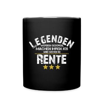 Legende Pension Rente Rentner Geschenk Ruhestand - Tasse einfarbig - Schwarz - Vorne