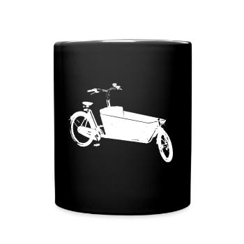 vélo cargo - Mug uni - noir - Devant