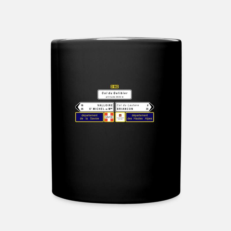Col du Galibier - Full Colour Mug - black