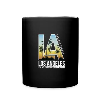 Los Angeles Palms - Tasse einfarbig - Schwarz - Vorne
