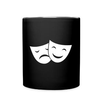 Masken - Tasse einfarbig - Schwarz - Vorne