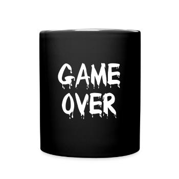 Game Over - Tasse einfarbig - Schwarz - Vorne