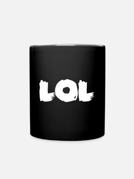 Lol - Tasse einfarbig - Schwarz