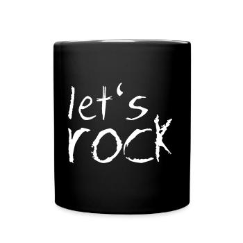 let's rock - rock 'n' roll music festival - Full Colour Mug - black - Front