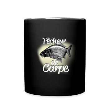 Carpe, Je suis un pêcheur de carpe - Mug uni - noir - Devant