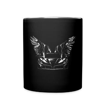 Sports Car Wing Bird Illustration Art Cars - Full Colour Mug - black - Front