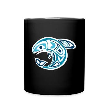 Wal - Tasse einfarbig - Schwarz - Vorne