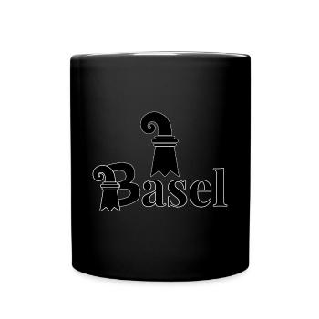 Baslerstab - Tasse einfarbig - Schwarz - Vorne