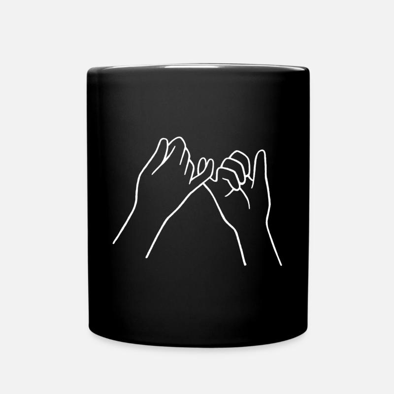 Freundschaft Schwur Hände Hakeln Finger pinky - Tasse einfarbig - Schwarz