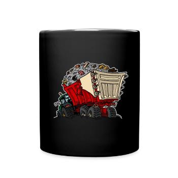 0956 Wagen RUIN - Tasse einfarbig - Schwarz - Vorne