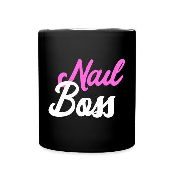 Nail Boss - Nageldesign - Tasse einfarbig - Schwarz - Vorne