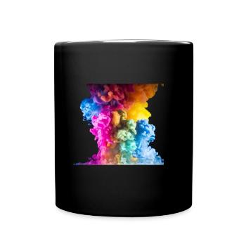 Bunte Wolken - Tasse einfarbig - Schwarz - Vorne