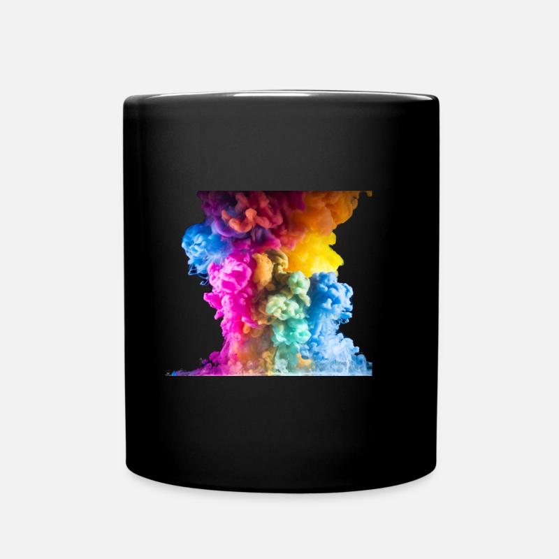 Bunte Wolken - Tasse einfarbig - Schwarz