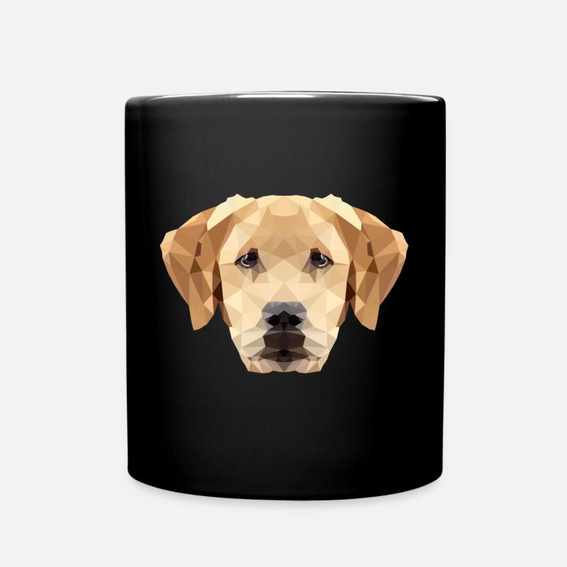Chien Labrador Polygone - Mug uni - noir