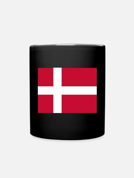 Dänemark Flagge - Tasse einfarbig - Schwarz