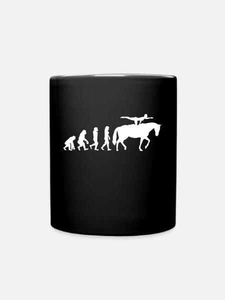 Voltigieren Pferde Reitsport Volti Evolution Pferd - Tasse einfarbig - Schwarz