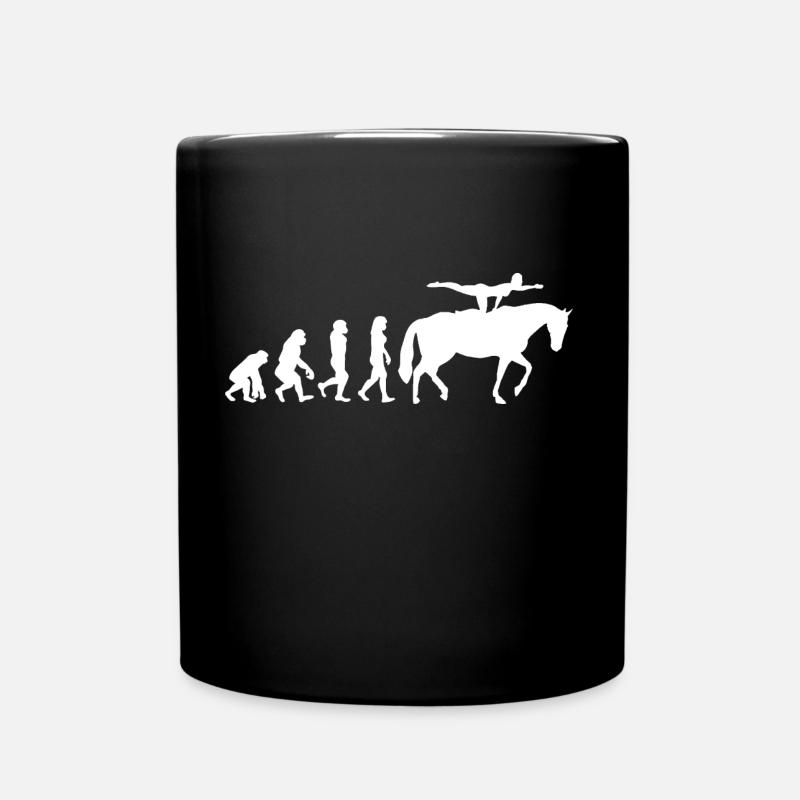 Voltigieren Pferde Reitsport Volti Evolution Pferd - Tasse einfarbig - Schwarz