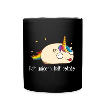Graphique Half Unicor Half Potato - Mug uni - noir - Devant