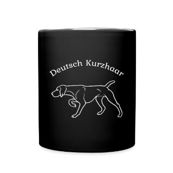 Deutsch Kurzhaar vorstehend - Tasse einfarbig - Schwarz - Vorne