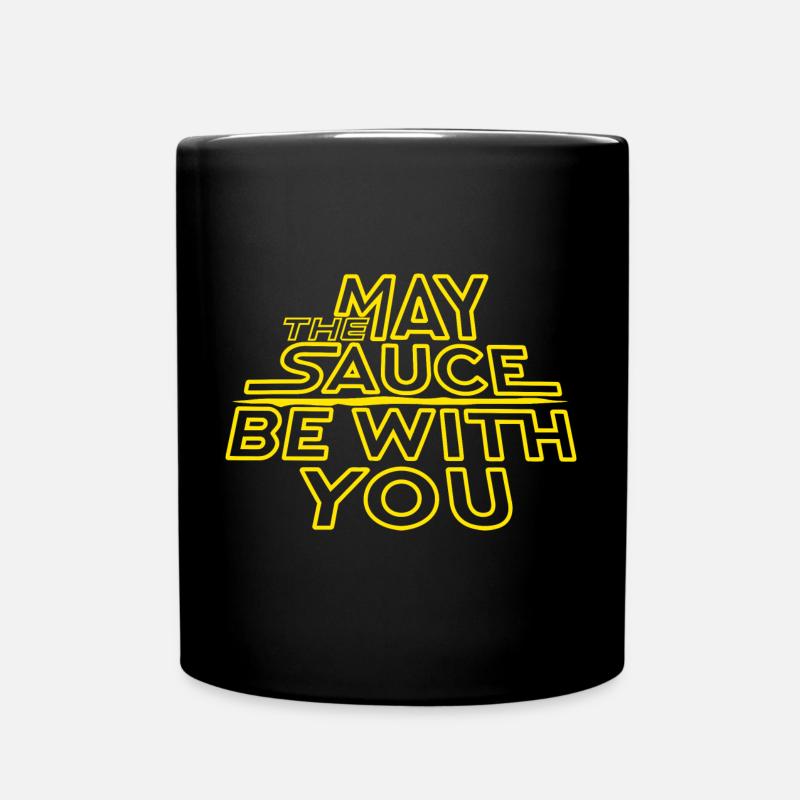 May The Sauce Be With you - Full Colour Mug - black