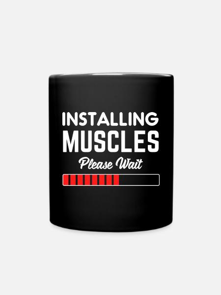 Installing Muscles Please Wait - Mug uni - noir