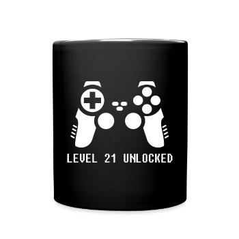 21st Birthday Gamer Zocker - Full Colour Mug - black - Front