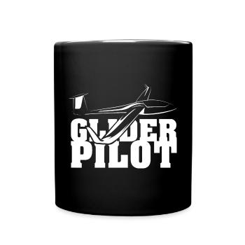 glider pilot symbol friends team Segelflug fliegen - Tasse einfarbig - Schwarz - Vorne