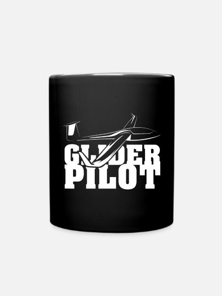 glider pilot symbol friends team Segelflug fliegen - Tasse einfarbig - Schwarz