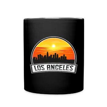 Los Angeles Californie États-Unis Skyline Vintage Sunset - Mug uni - noir - Devant