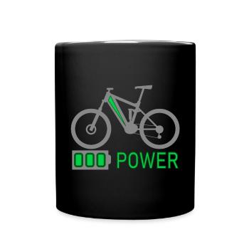 Conception motivante de la puissance du vélo électrique - Mug uni - noir - Devant