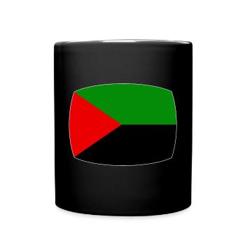 Martinique drapeau rouge vert noir - Mug uni - noir - Devant