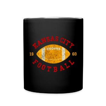 Kansas City Football Vintage - Full Colour Mug - black - Front