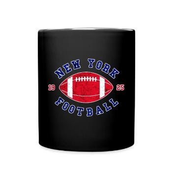New York Football Vintage Emblem - Full Colour Mug - black - Front