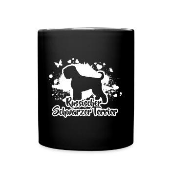 RUSSISCHER SCHWARZER TERRIER Hunde Hund Wilsigns - Tasse einfarbig - Schwarz - Vorne