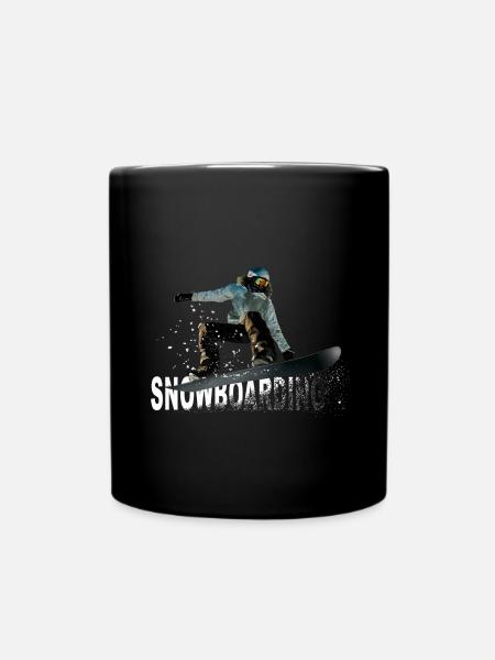 snowboarding - Full Colour Mug - black