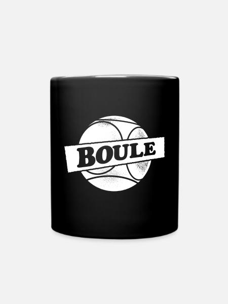 Petanque Boulekugel Outfit für Bouler Boule - Tasse einfarbig - Schwarz