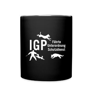 IGP Hundesport - White - Tasse einfarbig - Schwarz - Vorne
