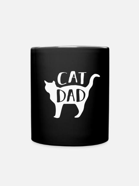 Katze Katzen - Tasse einfarbig - Schwarz