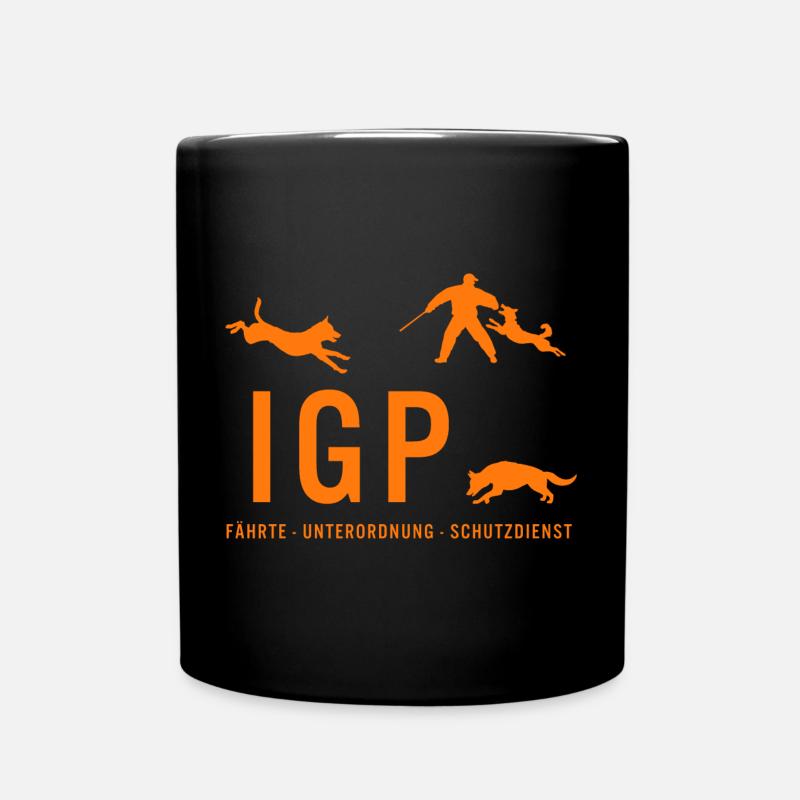 IGP Hundesport - ORANGE - Tasse einfarbig - Schwarz