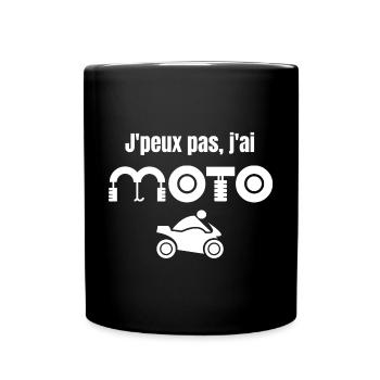 Moto, moto sport, moto humour - Mug uni - noir - Devant