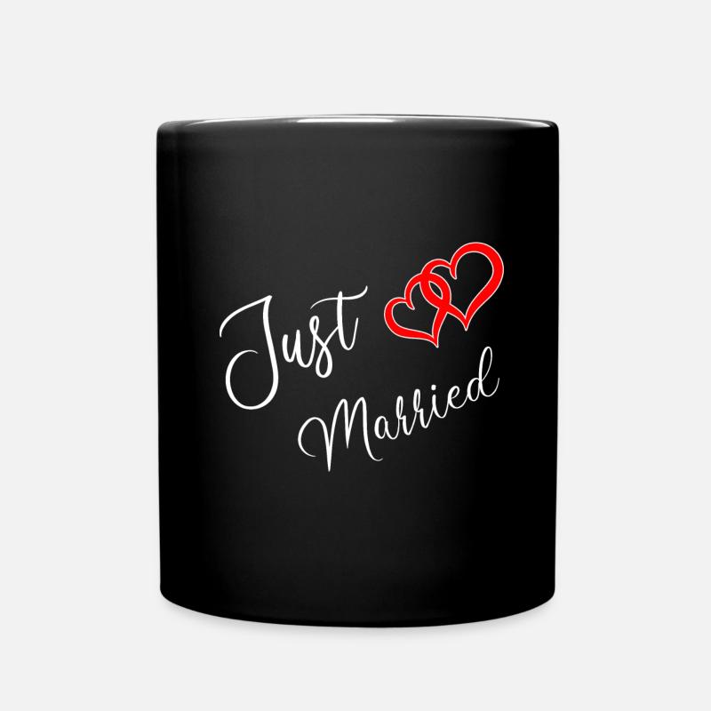 Just Married - Full Colour Mug - black