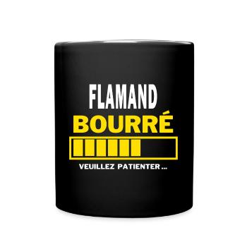 FLAMAND bourré HUMOUR - Mug uni - noir - Devant